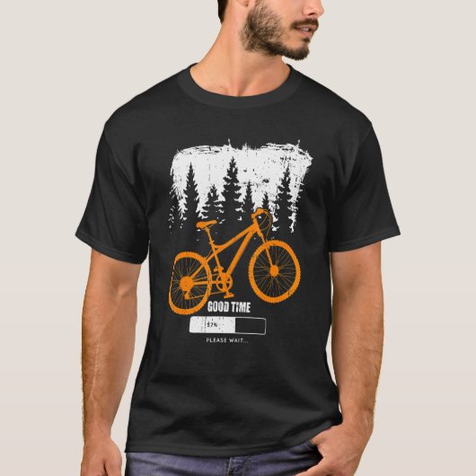 グッドタイムロード山バイクもしくは自転車に乗る人サイクル Tシャツ (正面)