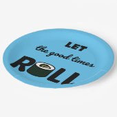 グッドタイム転がかわいいすし ペーパープレート (アングル)