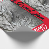 グッドティディングズ素晴らしジョイメリークリスマスエンジェル紙 ラッピングペーパー (角)