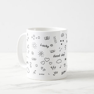 グッドデイかわいいドードル コーヒーマグカップ