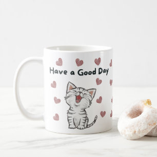 グッドデイのマグカップかわいい猫のコフィーを飲む コーヒーマグカップ