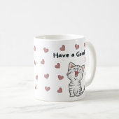 グッドデイのマグカップかわいい猫のコフィーを飲む コーヒーマグカップ (正面右)