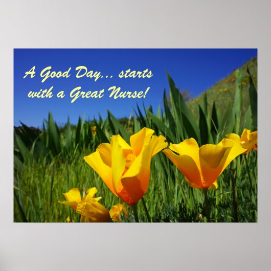 グッドデイはナースポスター素晴らし看護から始まる ポスター (正面)