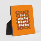 グッドデイオレンジ六角パターンボホプラーク フォトプラーク (正面)