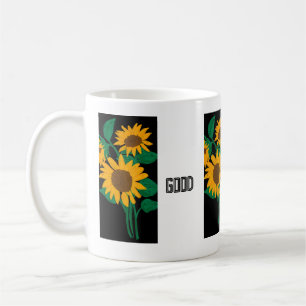 グッドデイ文字イエローフラワーイメージクラシックマグ コーヒーマグカップ