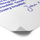 グッドトラブルジョンルイス引用文 ポスター (角)