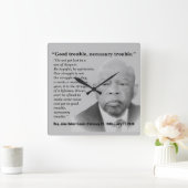 グッドトラブル，ジョン·ルイス，グレー スクエア壁時計 (ホーム)