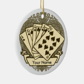 グッドトランプのポーカーハンドオーナメント セラミックオーナメント (右)