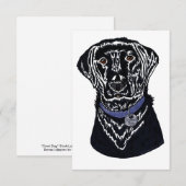 「グッドドッグ」フラットサンキューカード サンキューカード (正面/裏面)