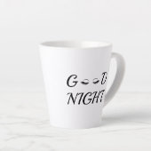 グッドナイトまつげフェミニンくつろぎデザイン カフェラテマグ (右アングル)