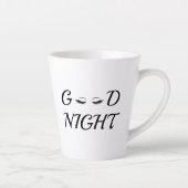 グッドナイトまつげフェミニンくつろぎデザイン カフェラテマグ (右)