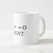 グッドナイトまつげフェミニンくつろぎデザイン ジャンボコーヒーマグカップ (正面右)