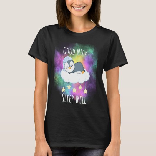 グッドナイトよく眠るペンギン子供へ Tシャツ (正面)