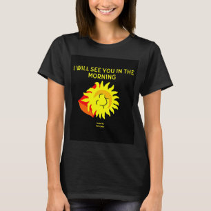 グッドナイトサンウィメンズブラックベーシックTシャツ Tシャツ