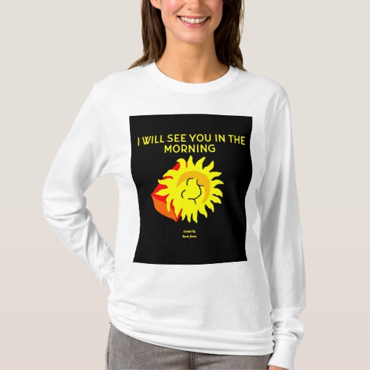 グッドナイトサンウィメンズ長袖シャツ Tシャツ (正面)