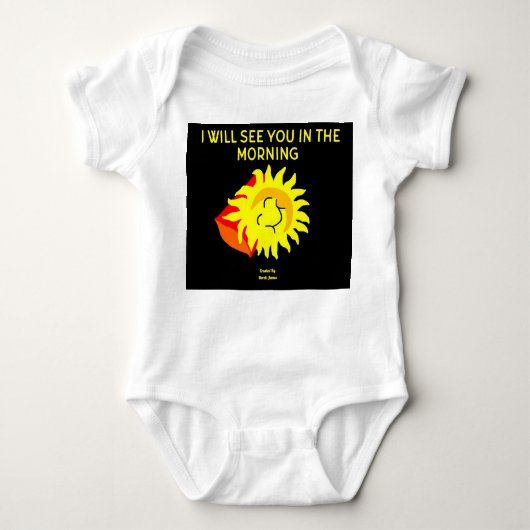 グッドナイトサンベビージャージーボディスーツ ベビーボディスーツ (正面)