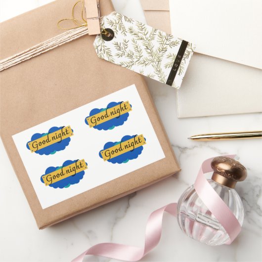 グッドナイトジャーナルのステッカーシート 長方形シール (ギフト)