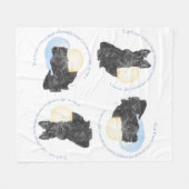 グッドナイトスコティッシュテリア フリースブランケット (正面(横))