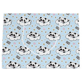 グッドナイトスリーピングパンダベア ラージペーパーバッグ