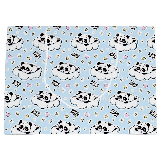 グッドナイトスリーピングパンダベア ラージペーパーバッグ (正面)