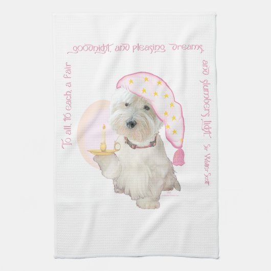 グッドナイトピンク キッチンタオル (縦)