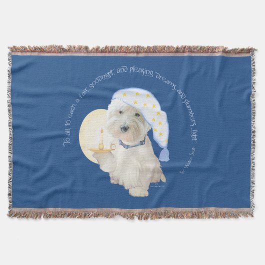 グッドナイトブルー スローブランケット (正面)