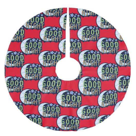 グッドナイト三日月サンダー_コーブ ブラッシュドポリエステルツリースカート (正面)