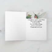 グッドネイバーサンキューハミングバードガーデン カード (内部)