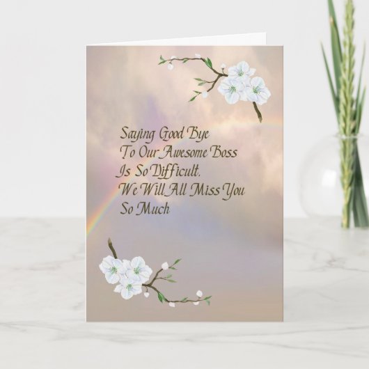 グッドバイカードフォー素晴らしボストワイライトレインボー カード (正面)