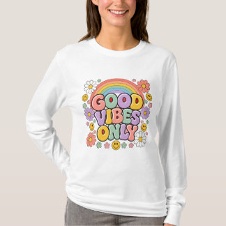 グッドバイブスオンリー 女性用スウェットシャツ Tシャツ