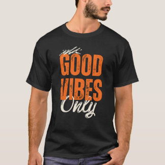 グッドバイブス・オンリー ストリートウェア アーバン タイポグラフィー Tシャツ