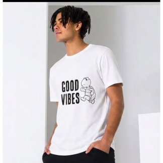 グッドバイブス グラフィックTシャツ | ミニマリスト ユニセックスTシャツ Tシャツ