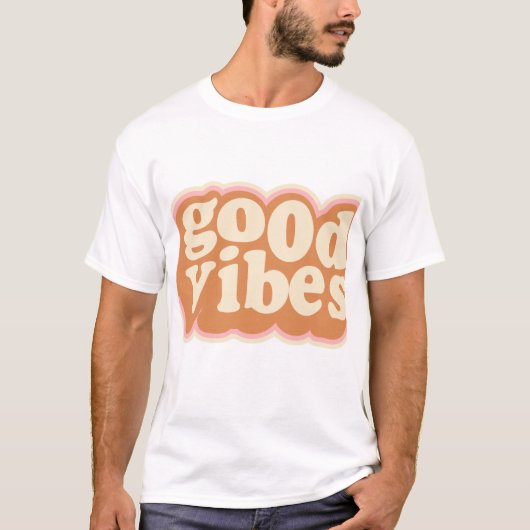 グッドバイブス レトロ Tシャツ (正面)