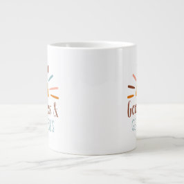 グッドバイブス＆穏やかな朝のボホマグ ジャンボコーヒーマグカップ