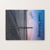 グッドパーソナライズされたモーニングカスタム写真 ジグソーパズル (横)