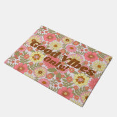 'グッドビブのみ'ハッピーフローラカラフルドアマット ドアマット (アングル)