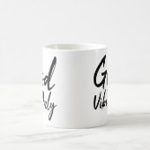 グッドビブスオンリーヴィンテージスタイルビベ引用文 コーヒーマグカップ (中央)