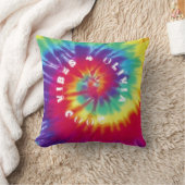 グッドビブス4ユー名前をカスタムするレインボー絞り染め クッション (ブランケット)