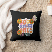 グッドビベスイラストレーションタイポグラフィ クッション (ブランケット)