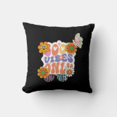 グッドビベスイラストレーションタイポグラフィ クッション (正面)