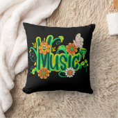 グッドビベスイラストレーションタイポグラフィ クッション (ブランケット)