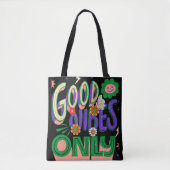 グッドビベスイラストレーションタイポグラフィ トートバッグ (正面)