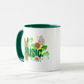 グッドビベスイラストレーションタイポグラフィ マグカップ (正面左)