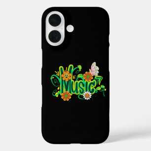グッドビベスイラストレーションタイポグラフィ iPhone 16ケース