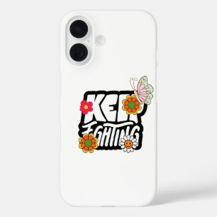 グッドビベスイラストレーションタイポグラフィ iPhone 16ケース