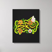 グッドビベスタイポグラフィイラストレーション キャンバスプリント (正面)