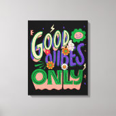 グッドビベスタイポグラフィ キャンバスプリント (正面)