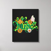 グッドビベスタイポグラフィ キャンバスプリント (正面)