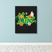 グッドビベスタイポグラフィ キャンバスプリント (インサイチュ (ウッドフロア))