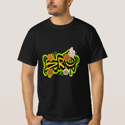 グッドビベスタイポグラフィ Tシャツ (正面)